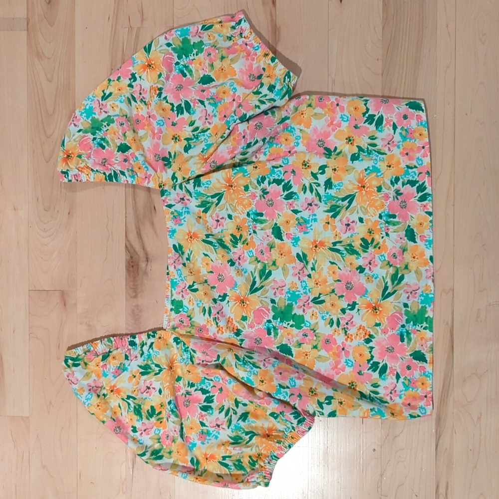 Primark puffy sleeve floral blouse US size 14